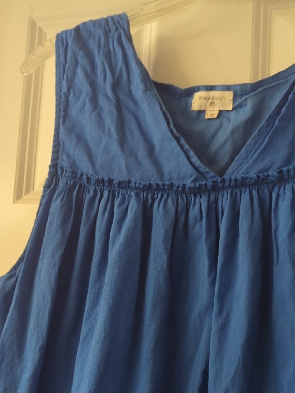 Cost Plus World Market Royal Blue Sleeveless Tiered Maxi Dress - Picture 3 of 3